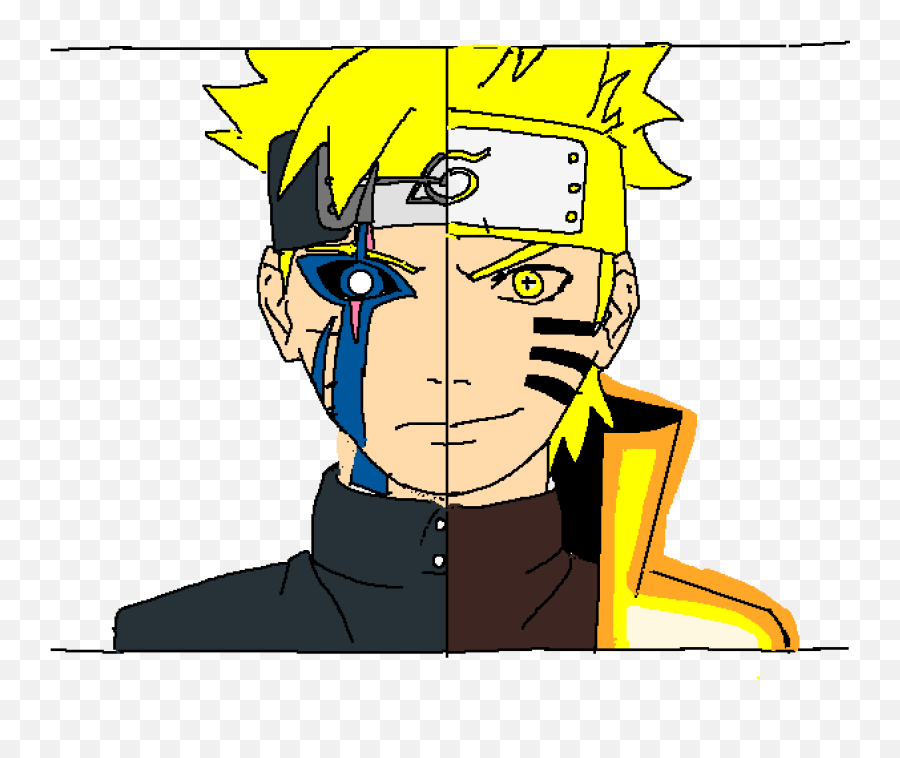 Editing Naruto And Boruto - Free Online Pixel Art Drawing Naruto To Boruto Drawing Png,Boruto Icon