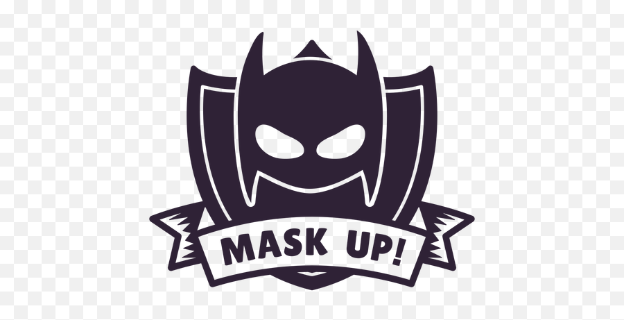 Batman Mask Up Badge - Carnival Png,Batman Mask Transparent