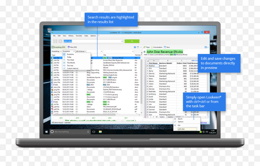 Desktop Suche Lookeen U2013 Windows Und Outlook Durchsuchen - Lookeen Software Standard Edition Png,Outlook 2010 Icon