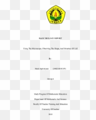 Doc Basic Biology Report Using The Microscope Observing - University Of Jember Png,Microscope Transparent Background