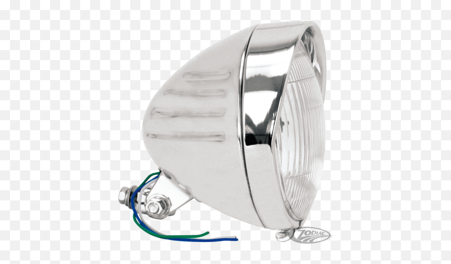 Chrome Springer Style Headlight Late Model With Grooves And - Light Png,Headlight Png
