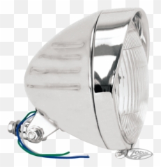 Chrome Springer Style Headlight Late Model With Grooves And - Light Png,Headlight Png