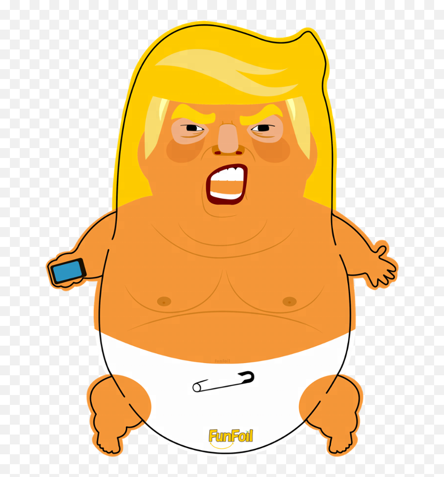 Funfoil Balloon High Quality Custom Made Trump Baby - Drawing Baby Trump Balloon Png,Trump Transparent Background