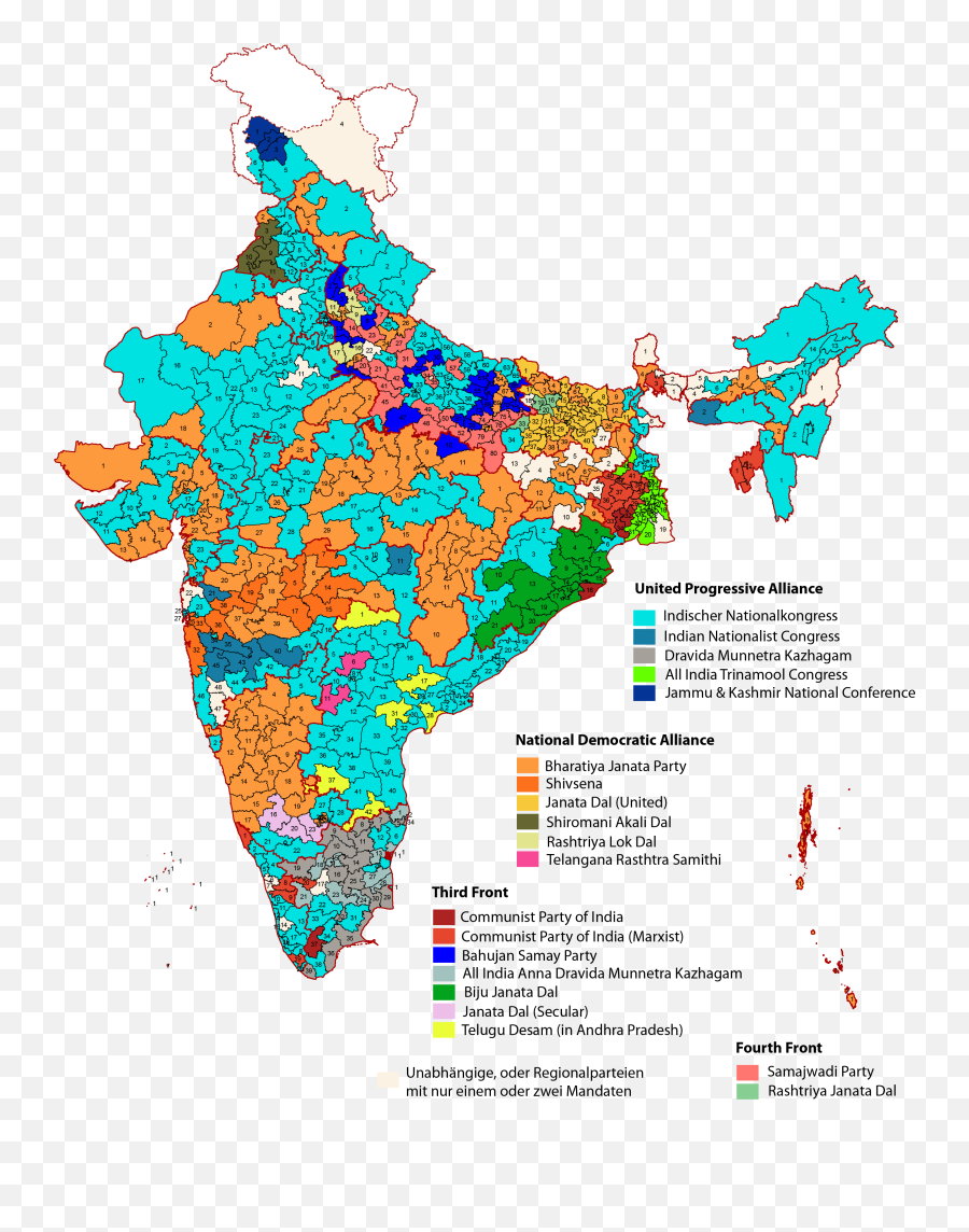 Download Indische Parlamentswahlen 2009 - Indira Gandhi International Airport In India Map Png,India Map Png