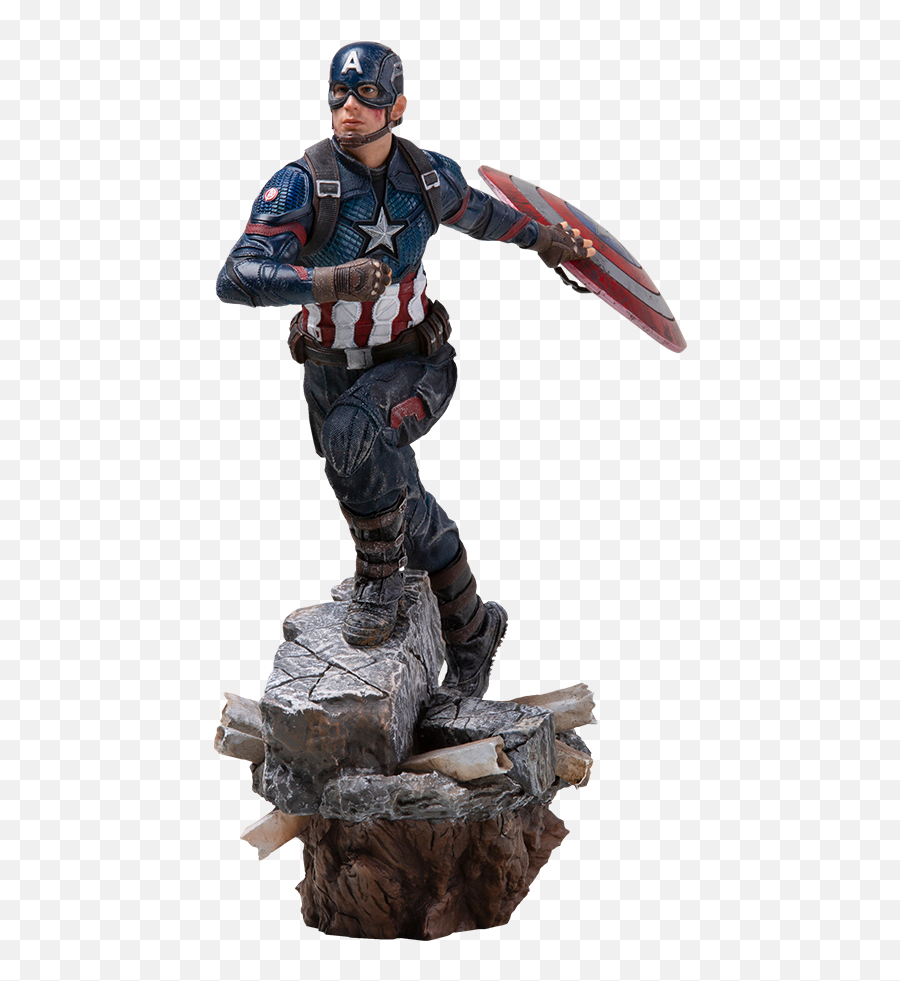 Marvel Captain America Deluxe Statue By Iron Studios - Captain America Png,Capitan America Png