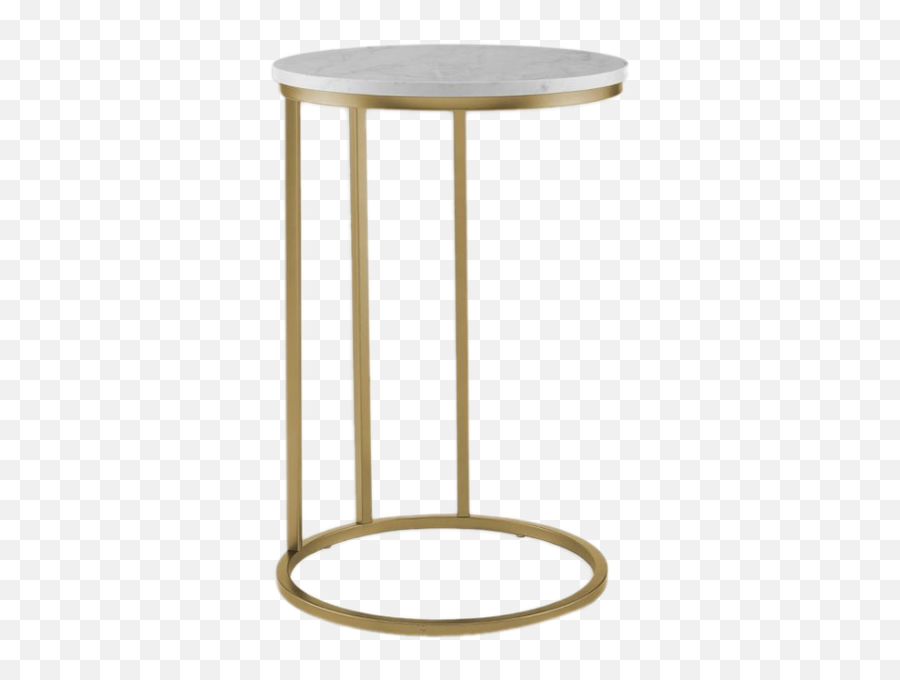 Forest Gate 16 Connie Modern Round Side Table In White Faux Marblegold - White And Gold Round End Table Png,Coffee Table Png