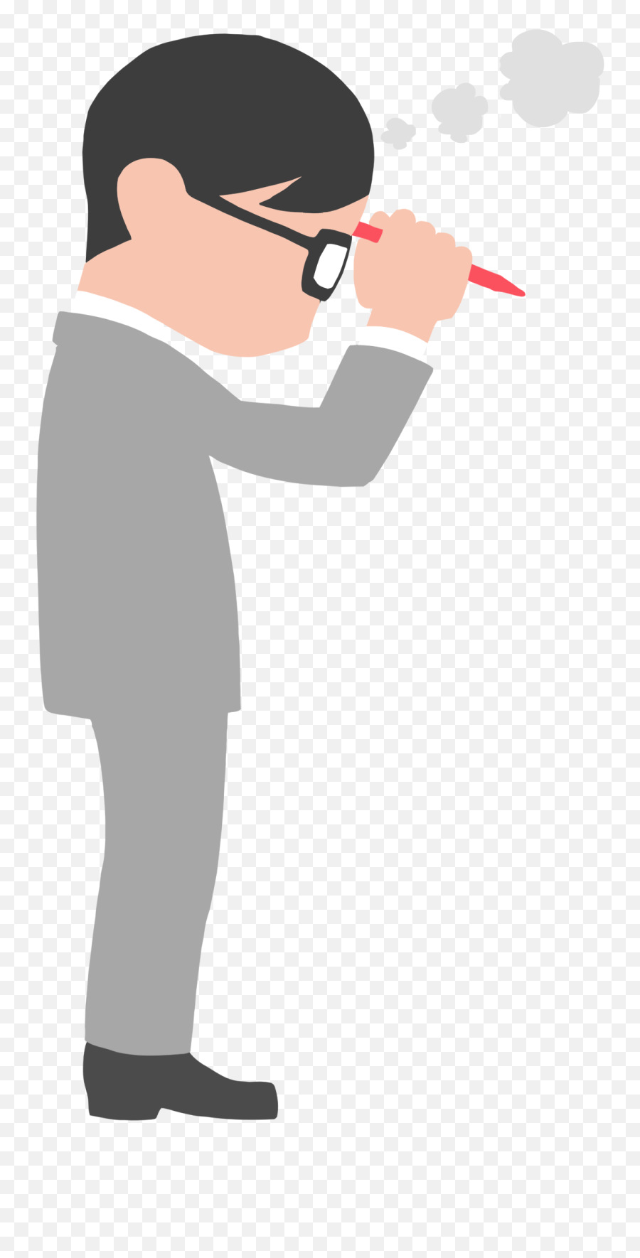 Person Thinking Clipart Png - Clipart Png Thinking Cartoon,Man With Gun Png
