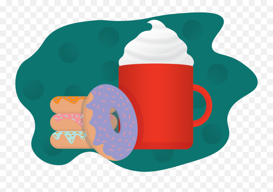 Hot Chocolate And Donuts By Beth Clifford - Illustration Png,Hot Chocolate Png