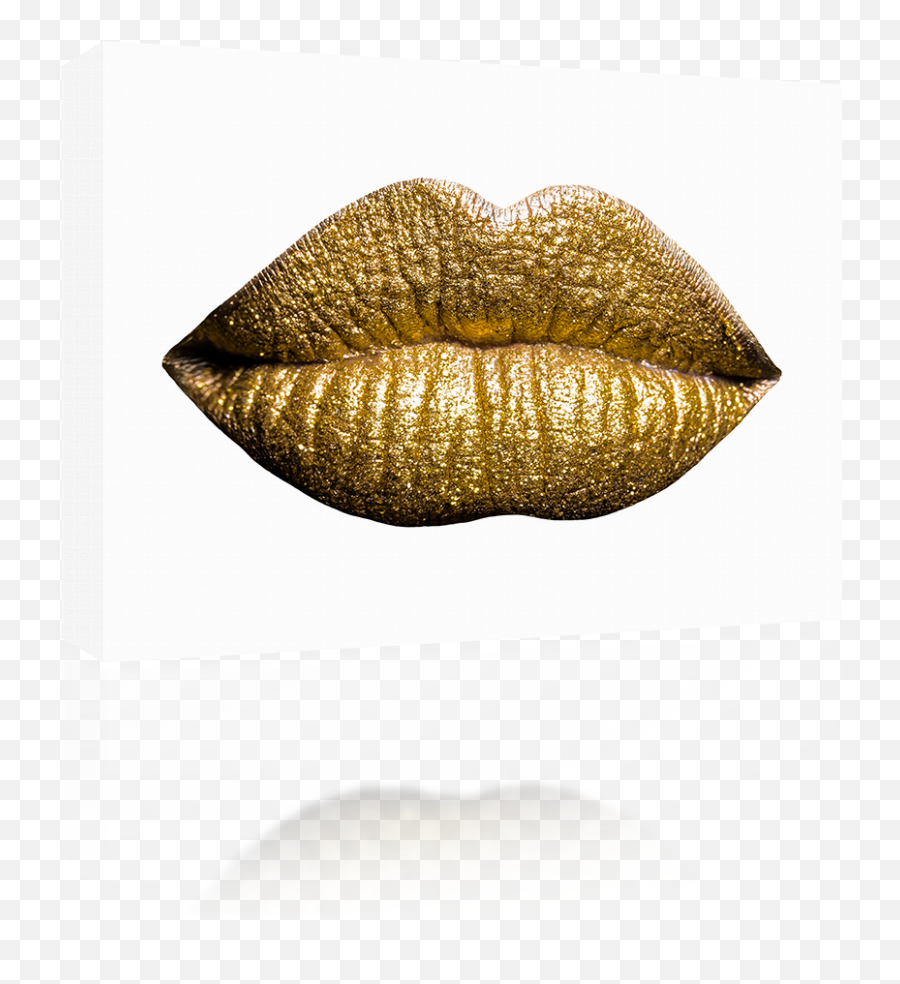 Golden Metallic Lips - Macro Photography Png,Gold Lips Png
