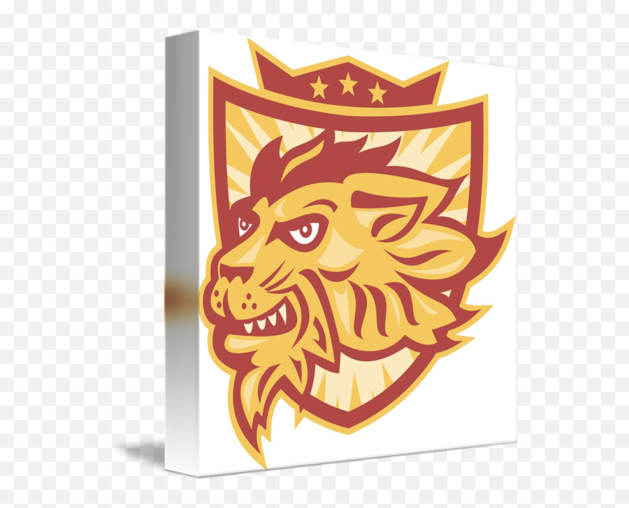 Lion Mascot Head Shield - Lion Png,Lion Mascot Logo
