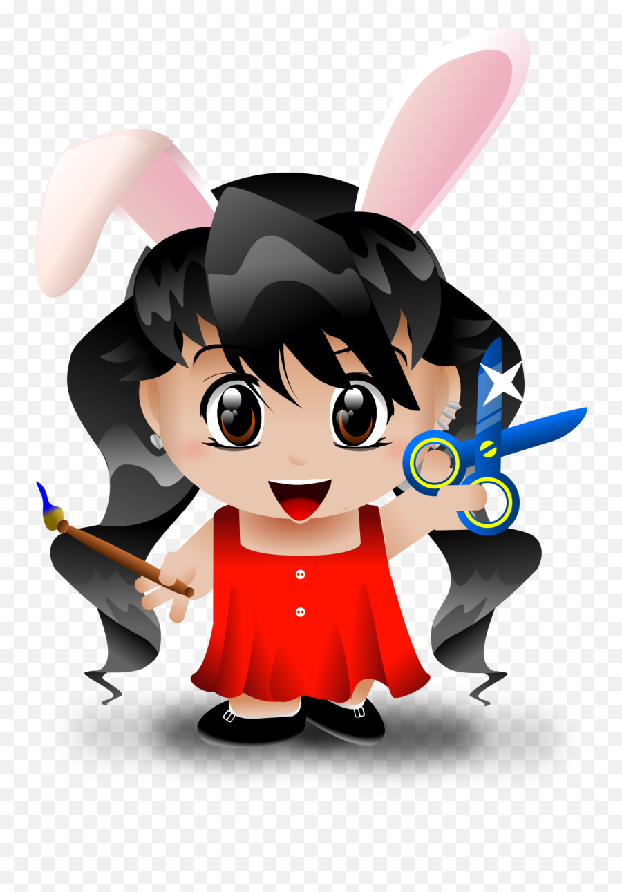 Filewhite Bunnysvg - Wikimedia Commons Cat Anime Png,White Bunny Png