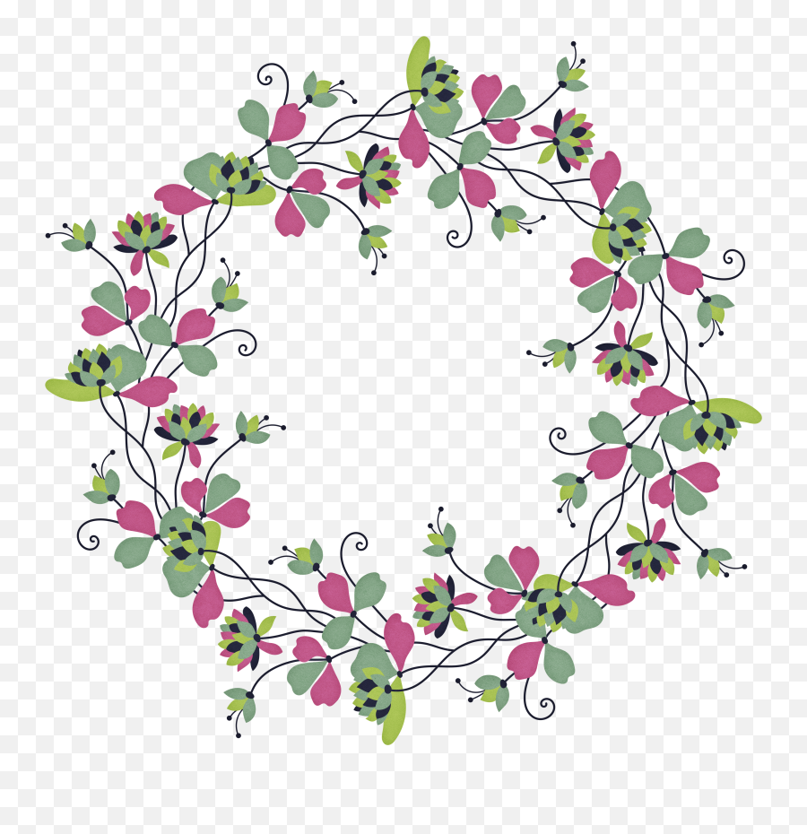 Shabby Chic Floral Wreath By Kisika Graphicriver - Overlays Wreath Png,Floral Wreath Png
