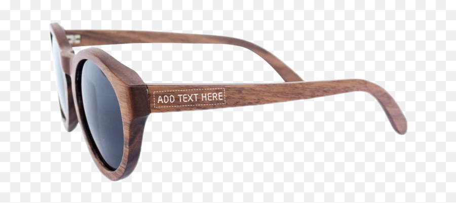 Walnut Wood Round Sunglasses - Wood Png,Round Sunglasses Png