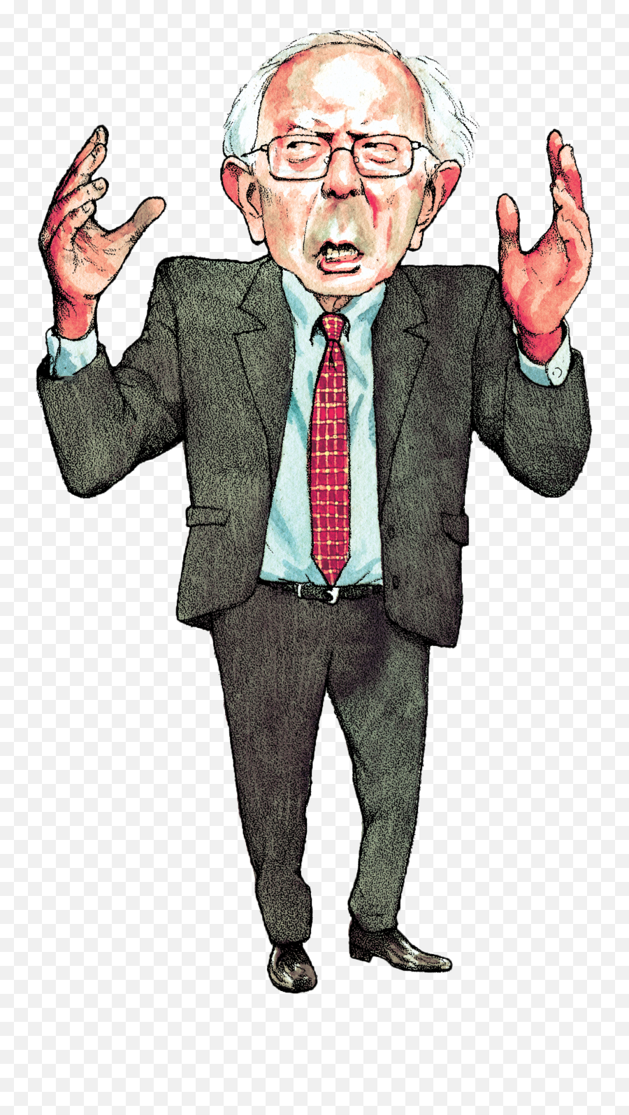 Clinton Or Sanders - Cartoon Png,Bernie Sanders Transparent Background