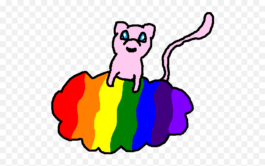 Rainbow Cloud Png - Rainbow Cloud Mew 2405618 Vippng Clip Art,Mew Png