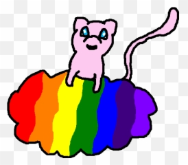 Rainbow Cloud Png - Rainbow Cloud Mew 2405618 Vippng Clip Art,Mew Png
