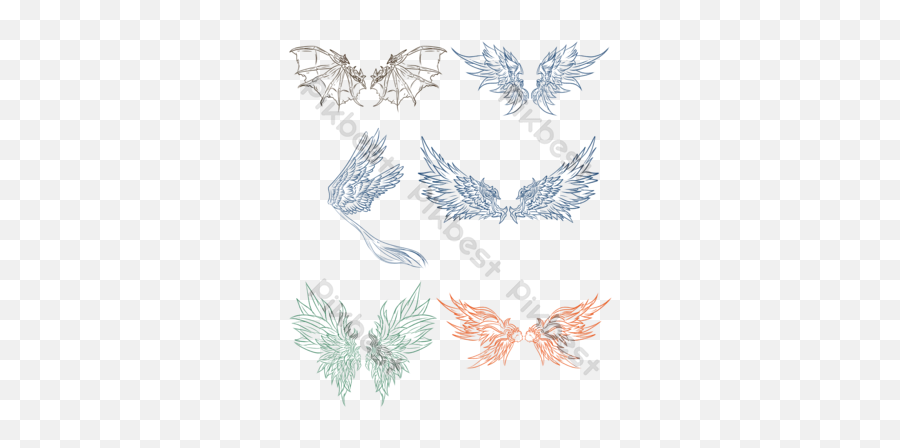 Wings Vector Templates Free Psd U0026 Png Download - Decorative,Wings Vector Png