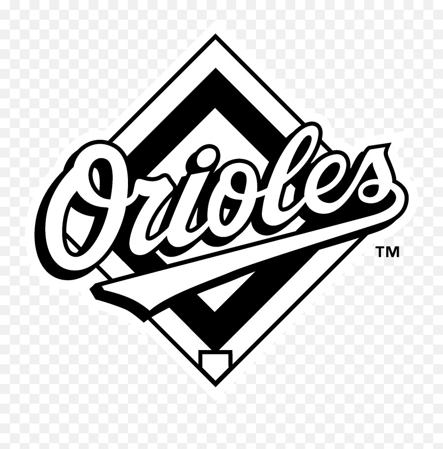 Download Baltimore Orioles 4 Logo Black - Baltimore Orioles Logo Black And White Png,Orioles Logo Png