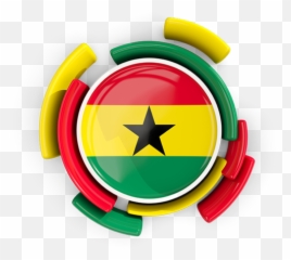 Round Flag With Pattern - Ghana Flag Png Transparent,Ghana Flag Png