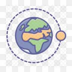 Earth Orbit Icon Of Colored Outline - La Boutique De Rita Png,Orbit Png