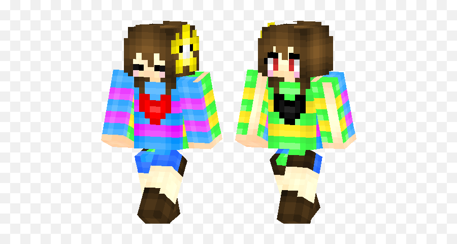 Chara And Frisk Chara Skin For Minecraft Png Frisk Transparent Free Transparent Png Images Pngaaa Com - chara roblox skin