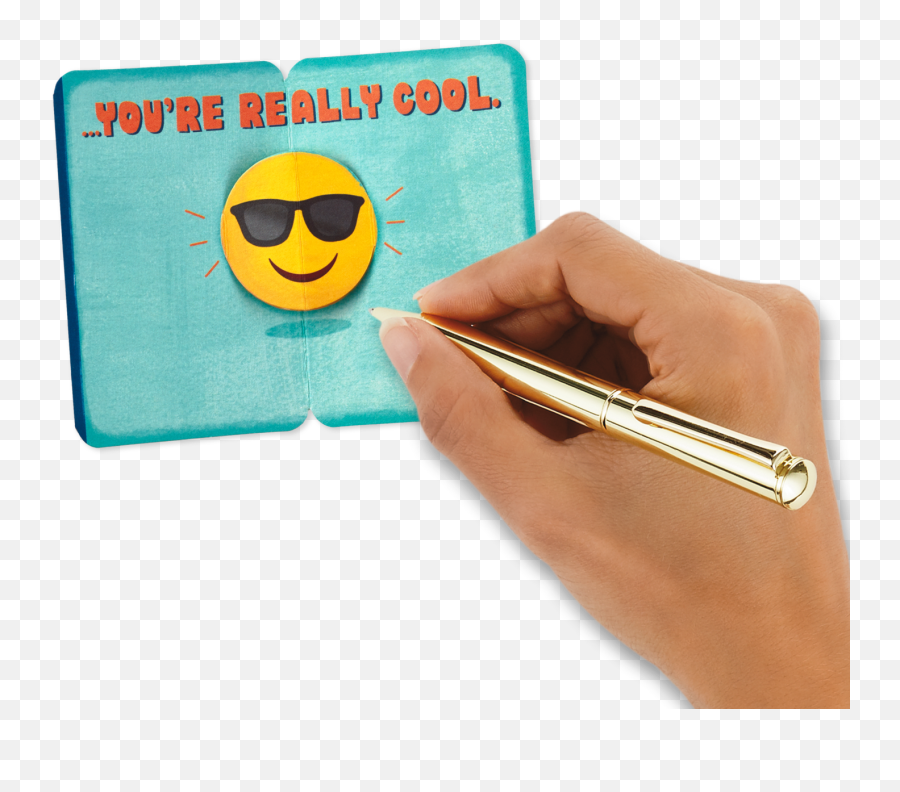 Download Hd 25 Mini Smiley Face Emoji Pop Up Thinking Of - Greeting Card Png,Thinking Face Emoji Png