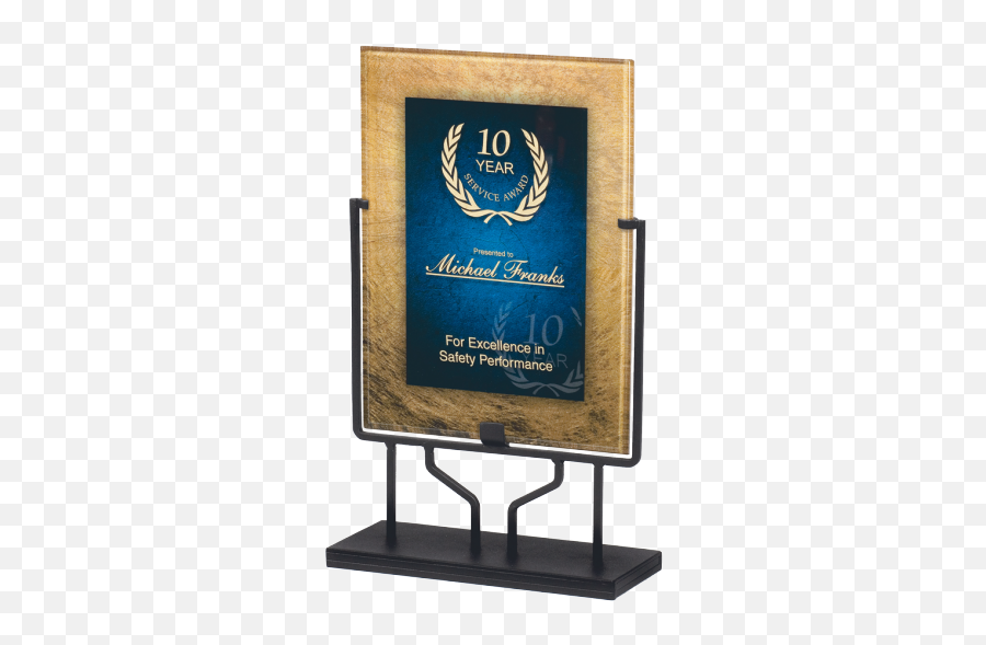 Focus Series Bluegold 875 X 1175 Plaque With Iron Stand - Poster Frame Png,Gold Plaque Png