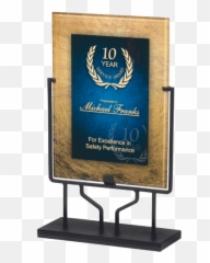 Focus Series Bluegold 875 X 1175 Plaque With Iron Stand - Poster Frame Png,Gold Plaque Png