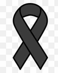 Black Ribbon Clipart - Cancer png