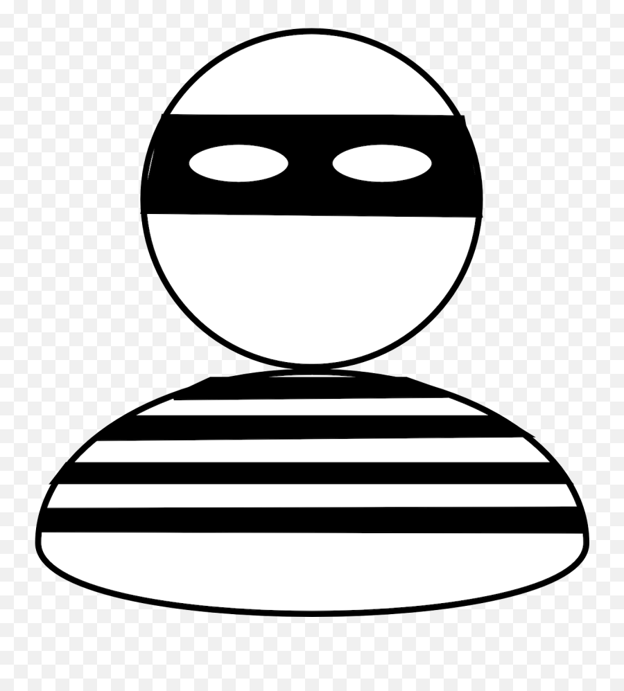 Robber Burglar Bandit - Burglars Black And White Clipart Png,Robber Png