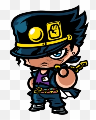 Chibijojo Stardust - Cartoon Clipart Full Size Clipart Fictional Character Png,Menacing Jojo Transparent