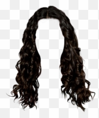Black Wig Png - Wig Hair Black Brunette Curly Wavy Black Curly Hair Png,Wigs Png