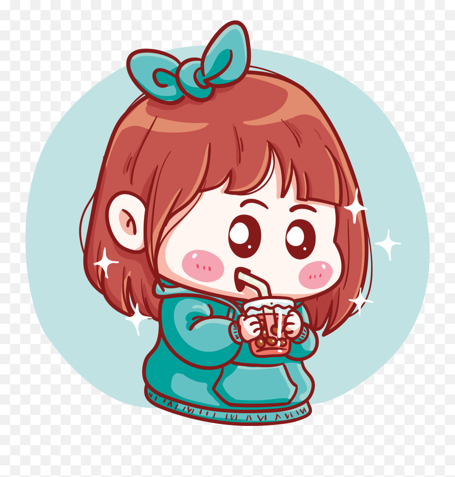 Cute Anime Girl In A Hoodie Illustration Wall Art - Fictional Character Png,Anime Mouse Icon
