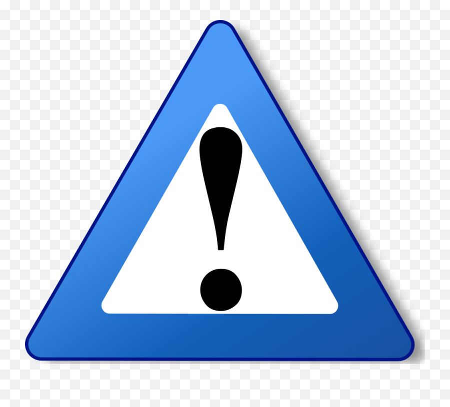 Triangle Clip Art Warning Images - Warning Png Blue Blue Warning Triangle,Blue Triangle Png
