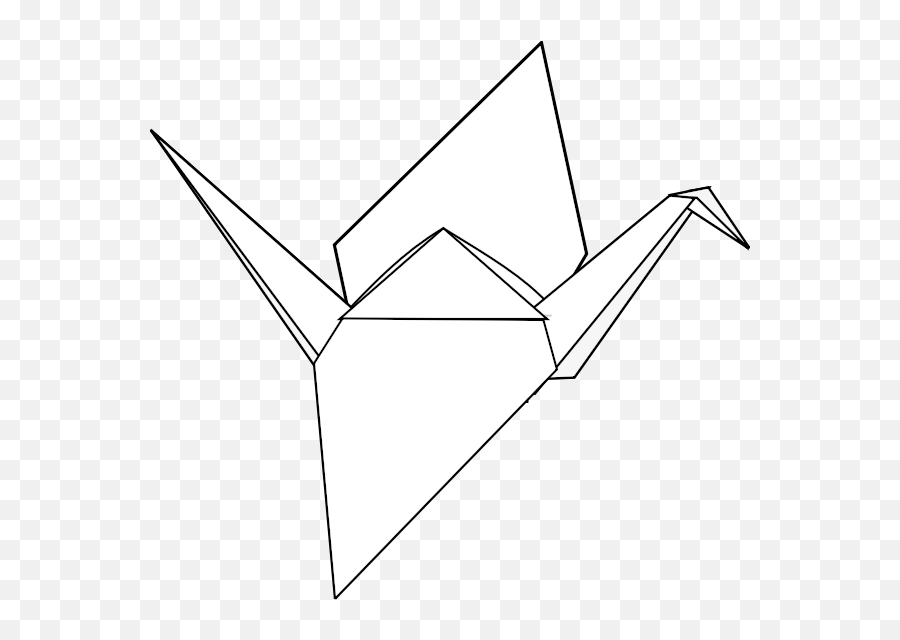 Origami Crane Vector Graphics Free Svg - White Origami Bird Png,Crane Icon Vector