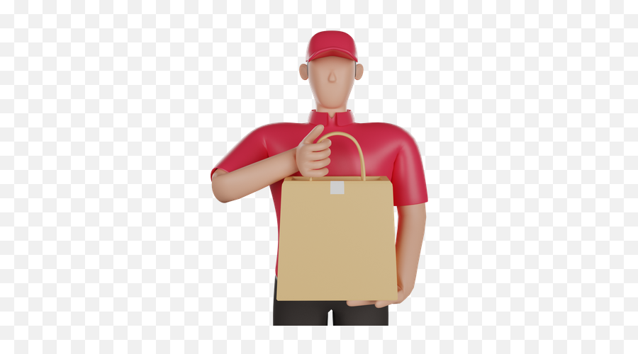 Premium Delivery Man Doing Call 3d Illustration - Deliveryman Png,3d Man Icon