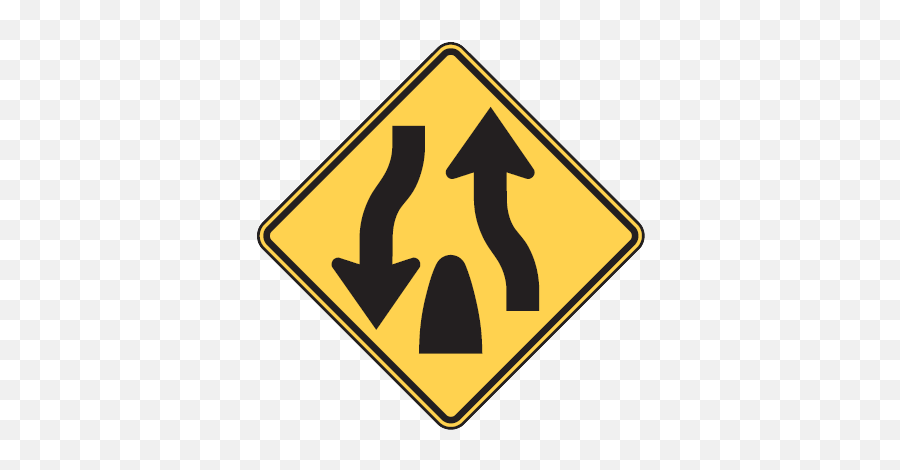 Road Signs And Their Meanings Divided Highway Ends - Quiza International Antarctic Centre Png,Orange And Black Warning Icon