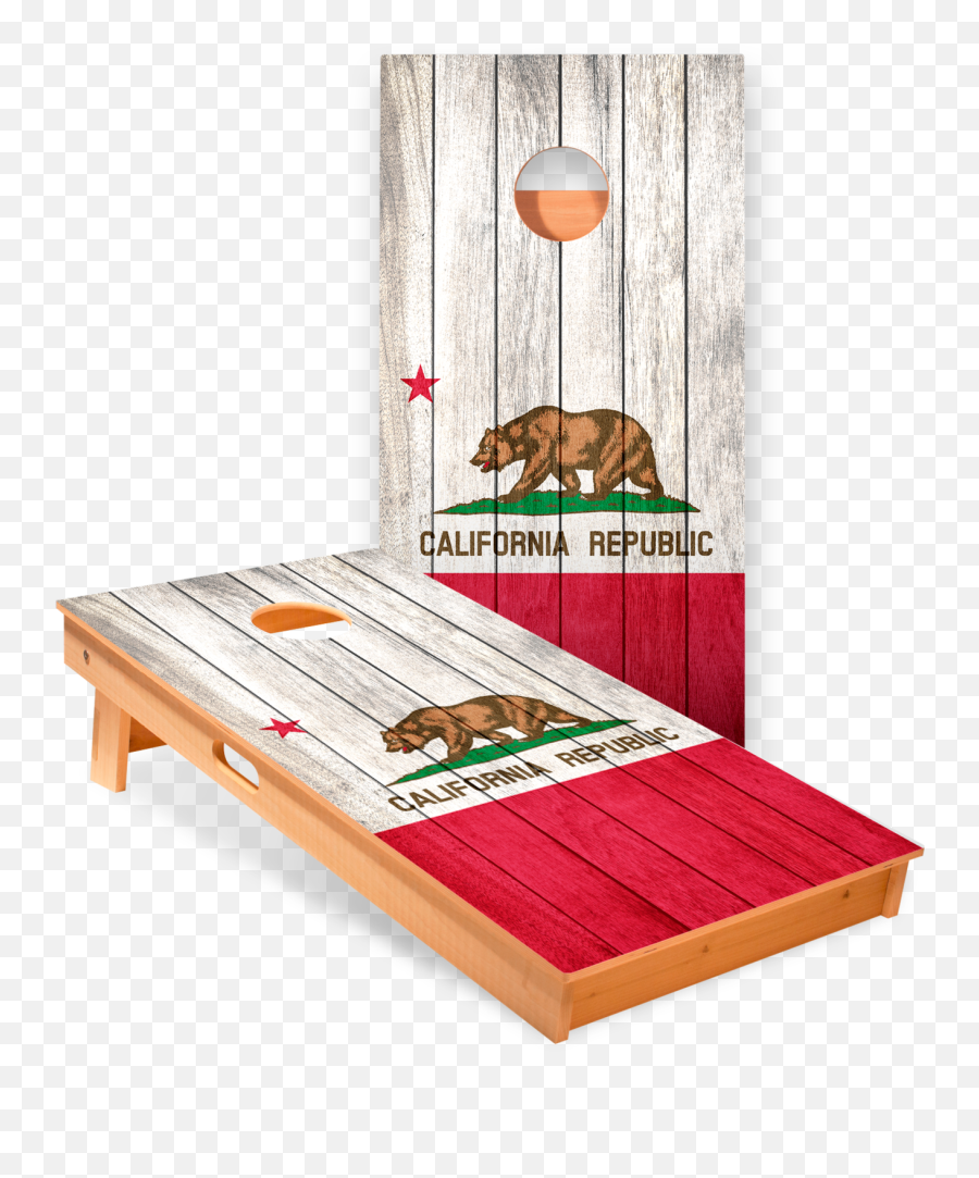 California Bear Flag Regulation Cornhole Boards Bag Toss - California Flag Cornhole Boards Png,California Bear Png