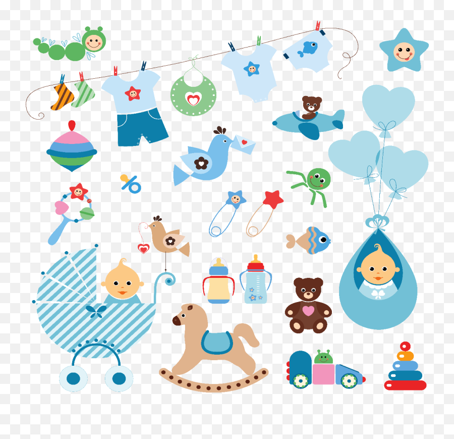 Download Hd Free Baby Vector Graphics 1428885 - Baby Vector Baby Shower Baby Background Png,Baby Icon Vector Free