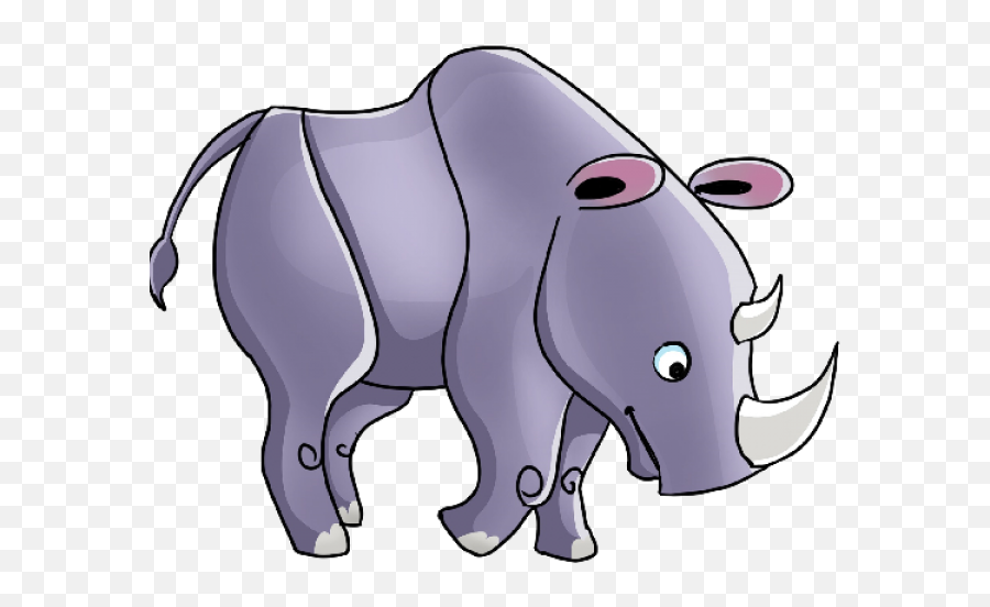 Rhino Clipart 4 Station - Cartoon Rhinoceros Transparent Background Png,Rhino Png
