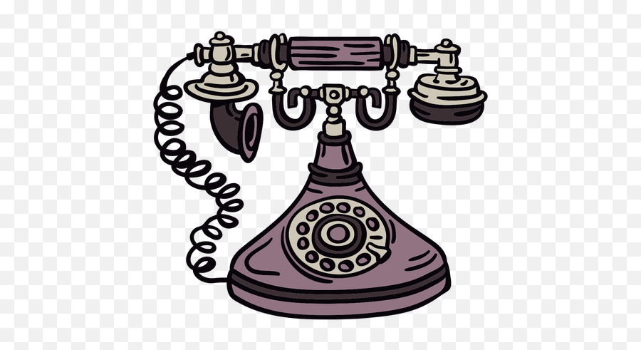 Hand Drawn Classic Rotary Phone Front Transparent Png U0026 Svg Icon