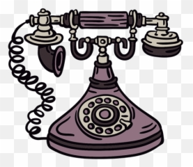 Hand Drawn Classic Rotary Phone Front Transparent Png U0026 Svg