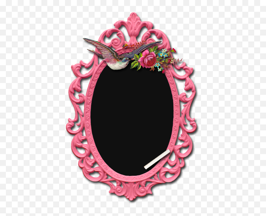 Pretty In Pink Vintage Chalkboard - Frame Pink Mirror Png,Chalkboard Frame Png