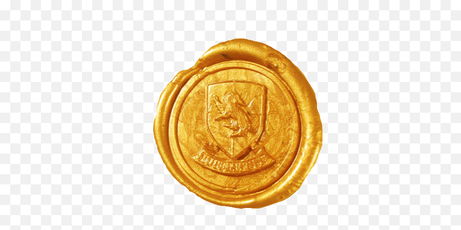 Download Hd Gold Wax Seal Png - Hufflepuff Wax Seal Hufflepuff Siegel,Hufflepuff Png