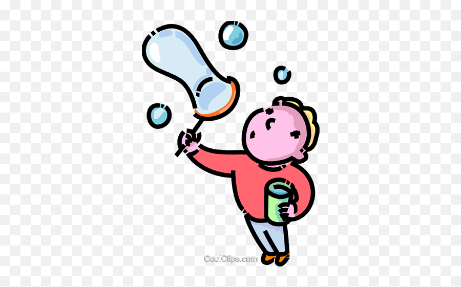 Boy Blowing Bubbles Royalty Free Vector - Blowing Bubbles Cartoon Png,Bubble Clipart Png