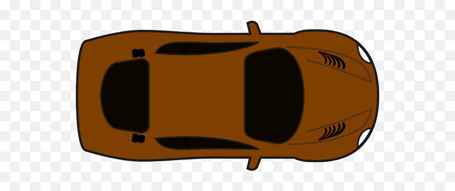 Clipart Car Top View Brown Clip Art - Cartoon Car Top View Png,Top Of Car Png