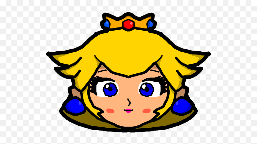 Princess Peach Mario Party 2 Ver Redrawn By John The - Mario Clip Art Png,Mario Face Png