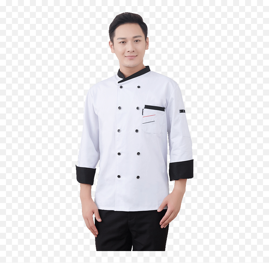 Custom Logo Chef Jacket Catering Autumn Tunic Work Wear Clothes Hat Restaurant Uniforrms Coat Botton Women Kitchen Cook Clothing - Chef Png,Chef Hat Logo