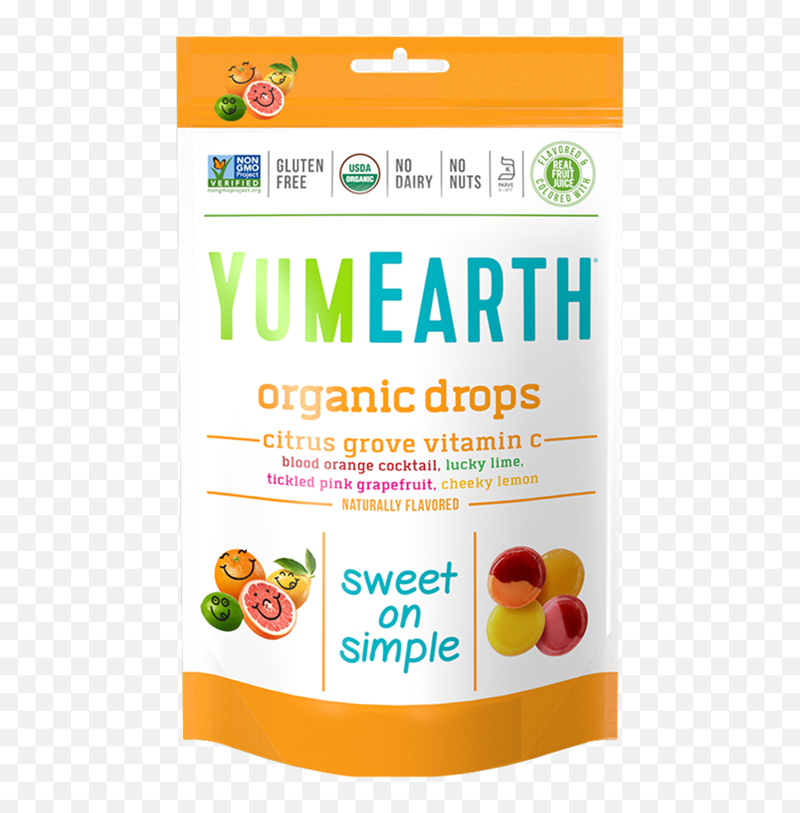 Yumearth Organic Citrus Grove Vitamin C Drops 936g - Vitamin C Candy Drops Png,Blood Drops Png