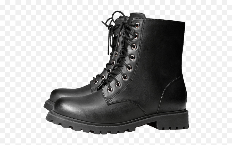 Leather Boot Png Transparent Image - Black Combat Boots Png,Boot Transparent
